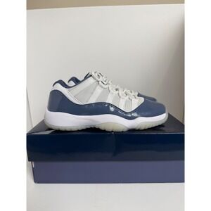 Jordan 11 Retro Low Diffused Blue White Sneakers Kids 6Y Womens 7.5 FV5121-104